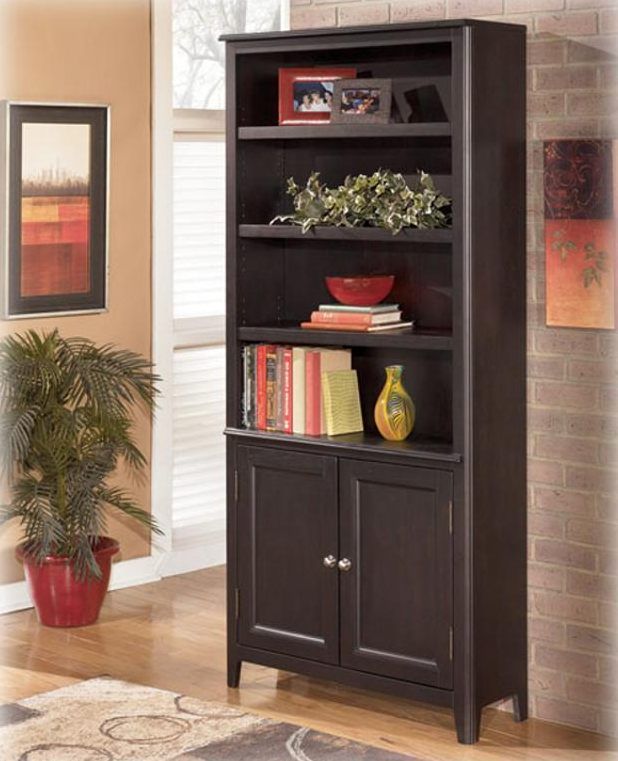 Signature Design by Ashley® Carlyle Dark Brown Large Door Bookcase
