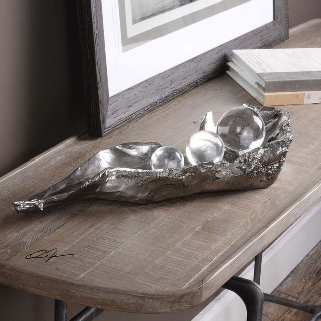 Uttermost® by David Frisch Three Peas In A Pod Metallic Silver Sculpture-2