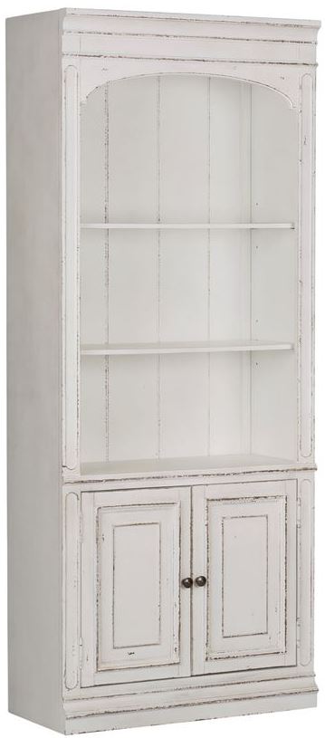 Liberty Furniture Magnolia Manor Antique White Bunching Bookcase