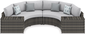 Signature Design by Ashley® Harbor Court 4-Piece Gray Outdoor Sectional Set