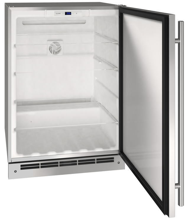U-Line® 24" Stainless Solid Outdoor Refrigerator-1