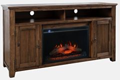 Jofran Inc. Bakersfield Brown Electric Fireplace Media Console