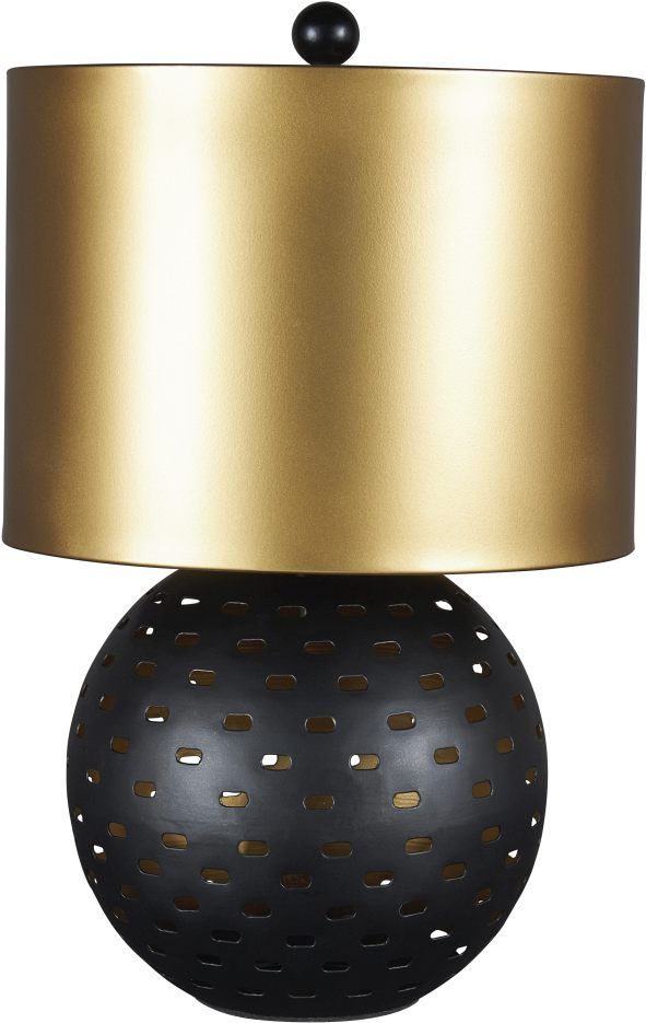 Lampe de table en métal Mareike, noir/or, de Signature Design by Ashley®
