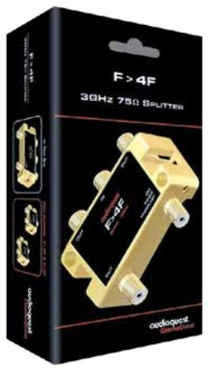 AudioQuest® F to 4F Gold-Plated Splitter 2