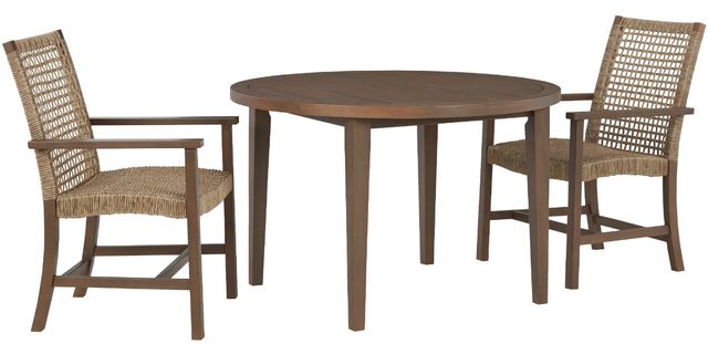 Signature Design by Ashley® Germalia 3-Piece Brown Outdoor Dining Set