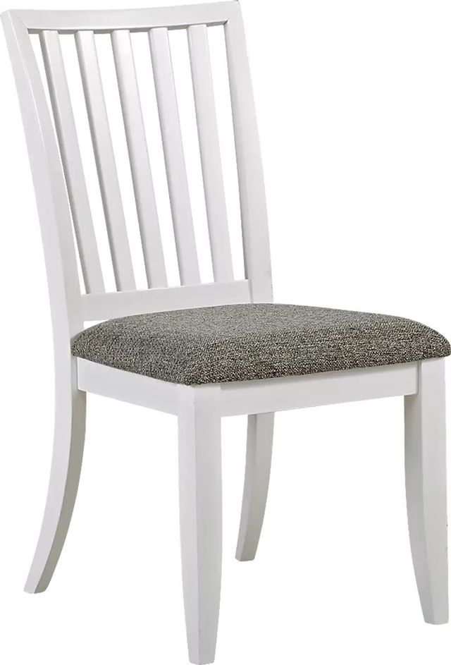Hilton Head White Round Dining Table and 4 White Chairs-3