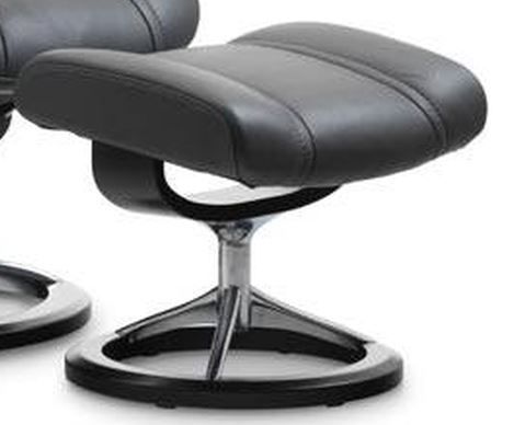 Stressless® by Ekornes® Wing Large Signature Base Chair and Ottoman 2