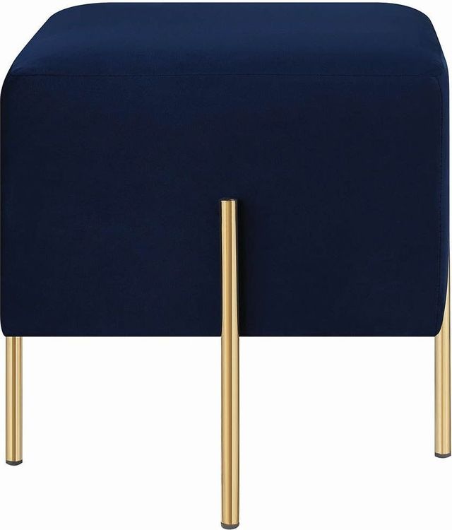 Coaster® Modern Blue Velvet Ottoman 0