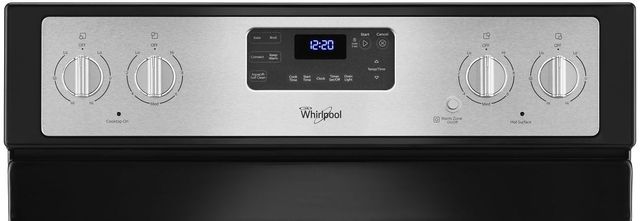 Whirlpool® 30" Freestanding Electric Range-Black-on-Stainless 3