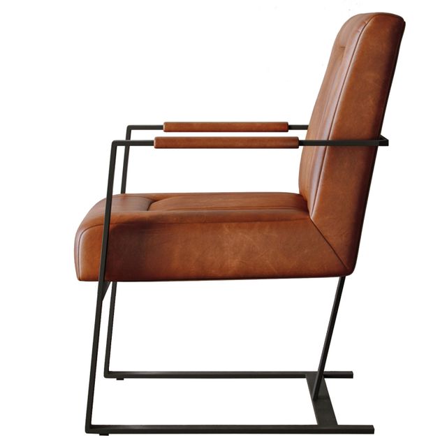 Jofran Maguire Saddle Leather Sled Chair-2