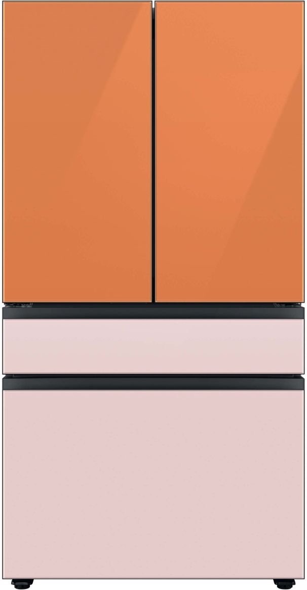 Samsung Bespoke 18" Clementine Glass French Door Refrigerator Top Panel-1