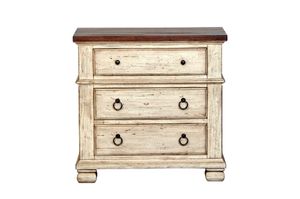 Belmont Two-Tone 3 Drawer Nighstand 