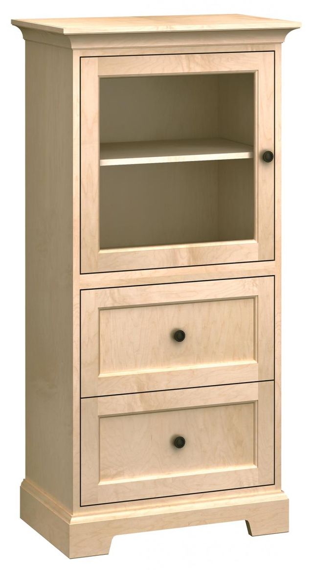 Howard Miller® Customizable 27" Home Storage Cabinet with One Glass Door and Two Drawers