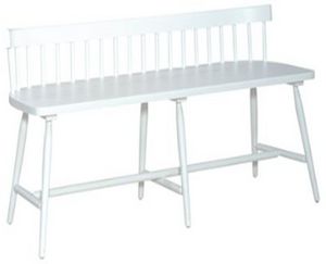 Liberty Capeside Cottage Porcelain White Spindle Back Dining Bench