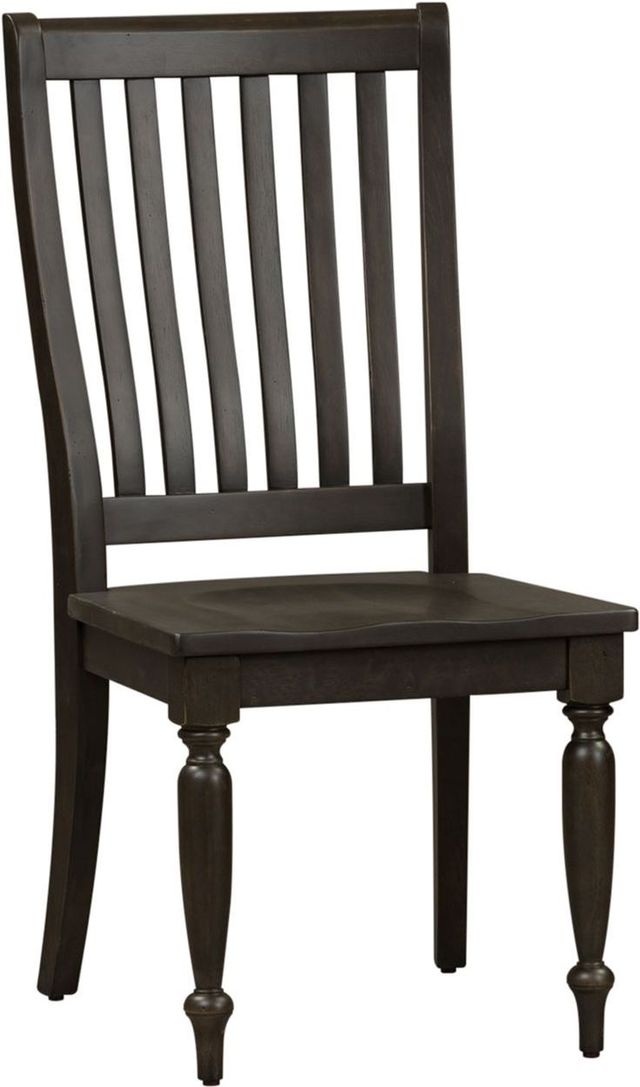 Liberty Furniture Harvest Home Chalkboard Slat Back Side Chair-0
