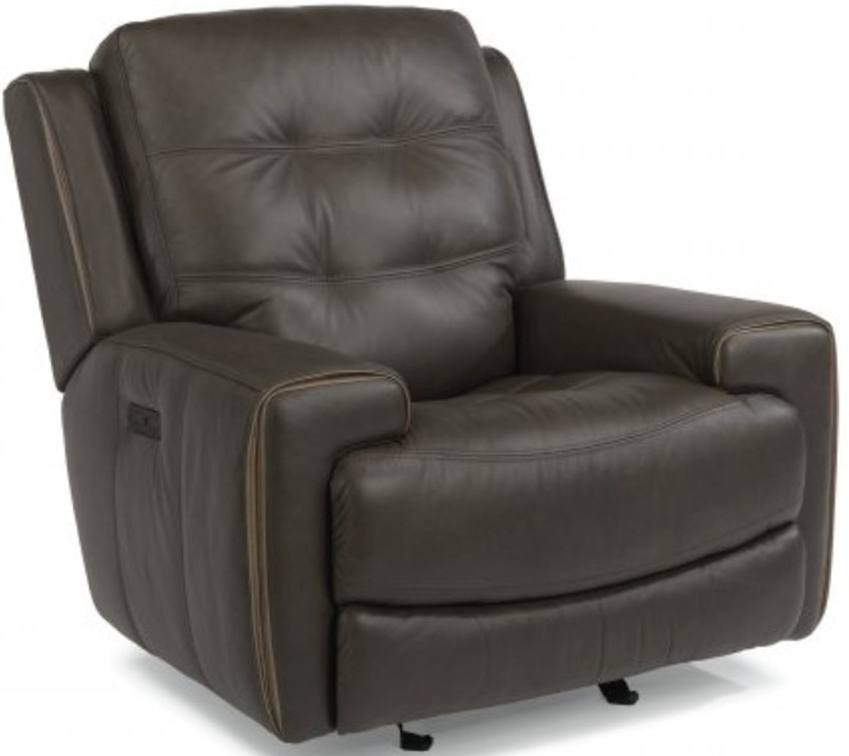 flexsteel brown power gliding recliner with power headrest