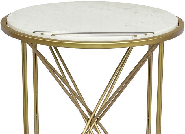 Crestview Collection Darby Gold Marble Top Accent Table-1