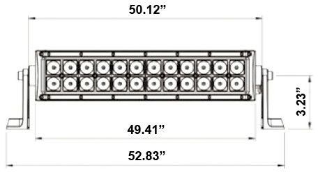 Heise® 50" Black 96 LED Dual Row Lightbar 2