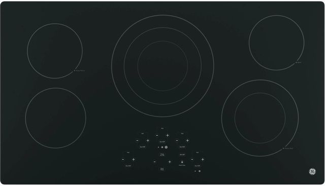 GE® 36" Stainless Steel on Black Electric Cooktop 0