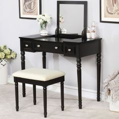 Furniture of America® Baylee Black Vanity Set