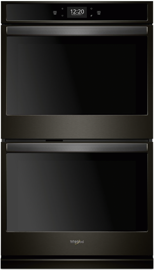Whirlpool® 30" Print Resist Black Stainless Double Electric Wall Oven