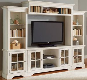 Progressive® Furniture Charleston 4-Piece Bone Entertainment Wall System Set