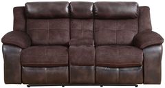 Steve Silver Co.® Pueblo Coffee Manual Reclining Loveseat with Console