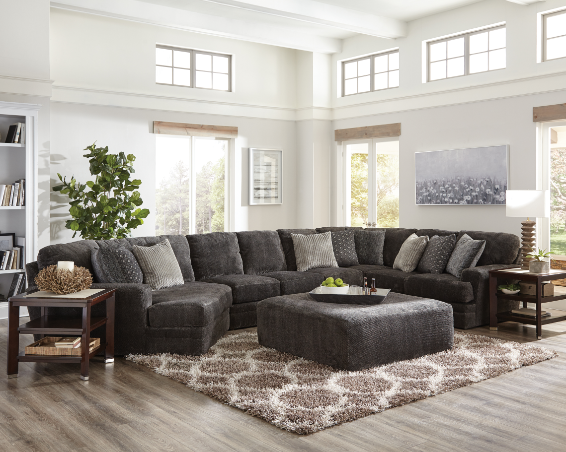 Jackson Furniture Mammoth 3-Piece Smoke Sectional | Jarons Furniture ...