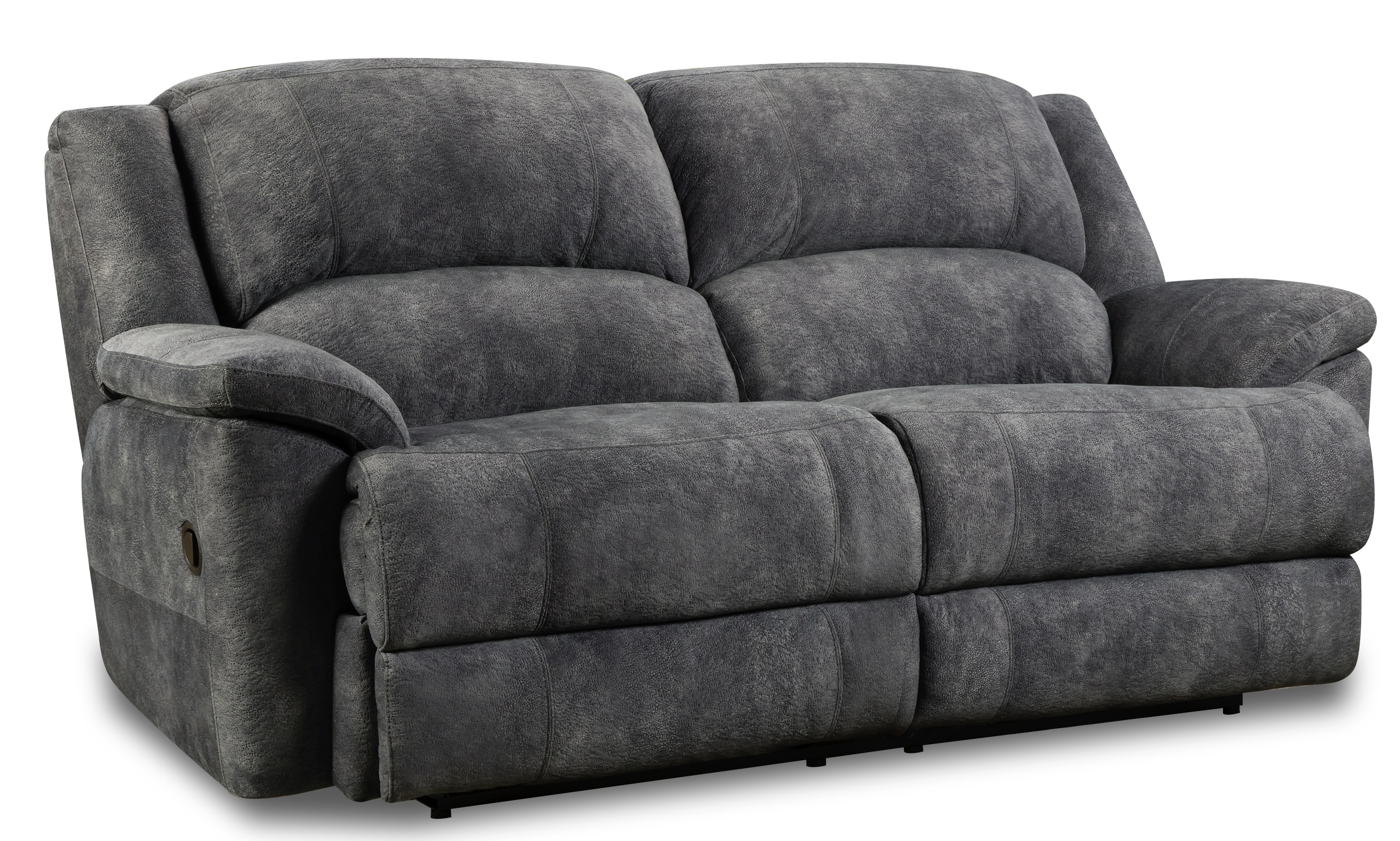 HomeStretch 194 Gray Double Reclining Sofa