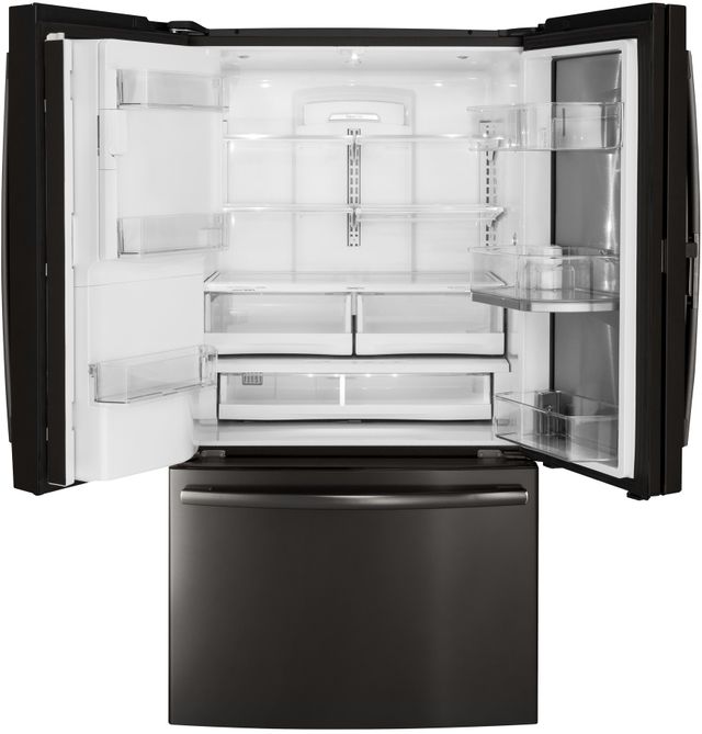 GE Profile™ 22.2 Cu. Ft. Black Stainless Steel Counter Depth French Door Refrigerator 7