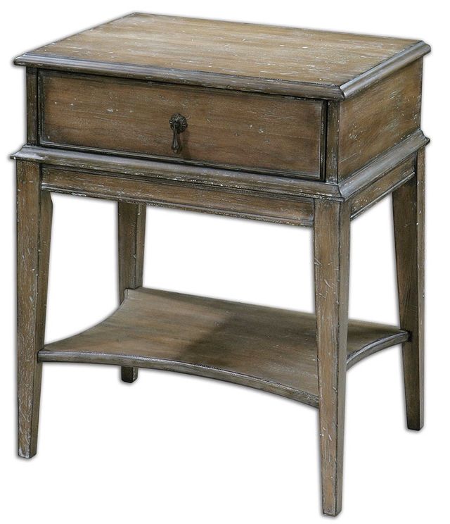 Uttermost® Hanford Weathered Pine Accent Table 0
