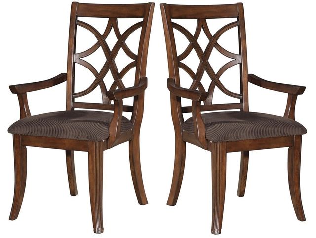 ACME Furniture Keenan 2-Piece Walnut Arm Chairs