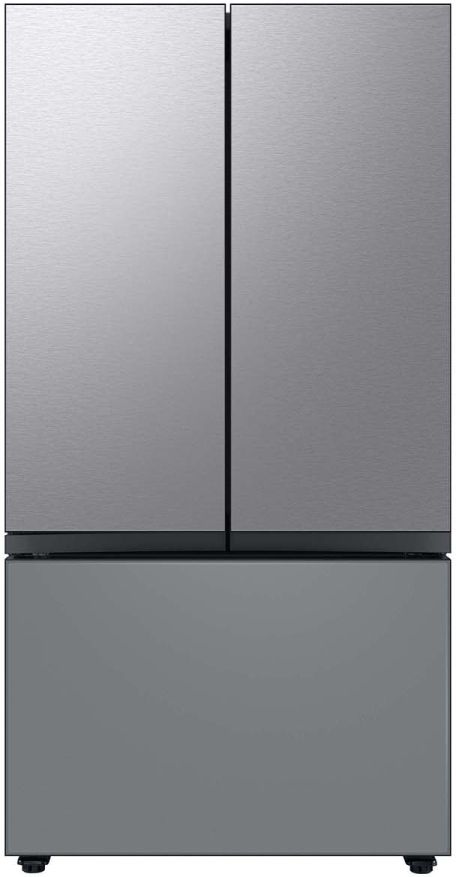 Samsung Bespoke 36" Matte Grey Glass French Door Refrigerator Bottom Panel 10