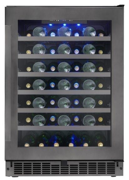 Refroidisseur à vin de 24 po Silhouette® Sydney de 48 bouteilles - Acier inoxydable noir 1