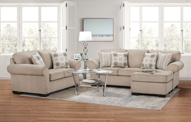 Affordable Furniture Tycoon 2-piece Khaki Sectional 