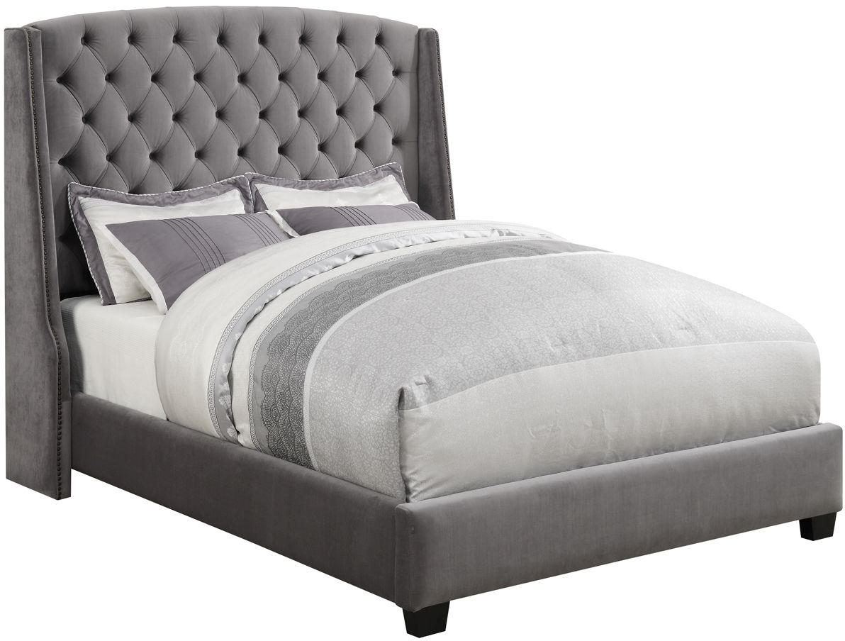 grey california king bed frame