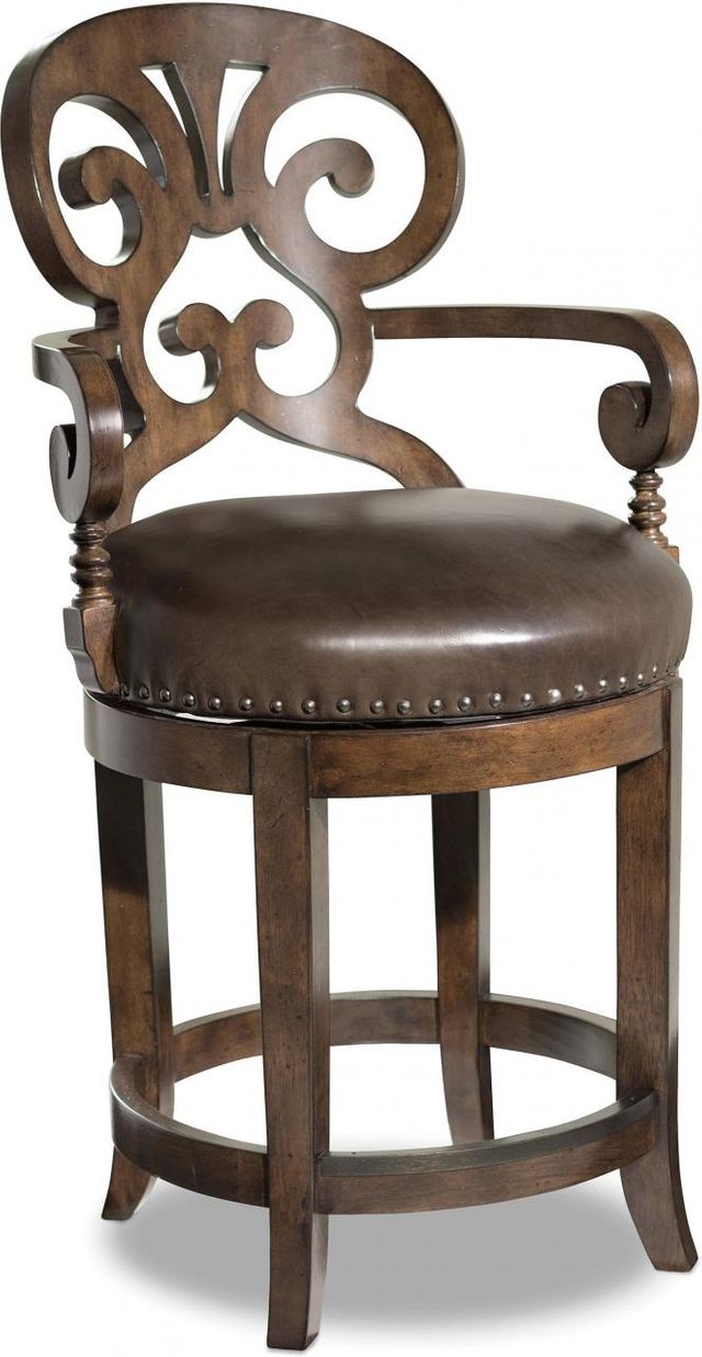 Hooker® Furniture Decorator Stools Jameson Imperial Regal/Leesburg Mahogany Counter Stool 0
