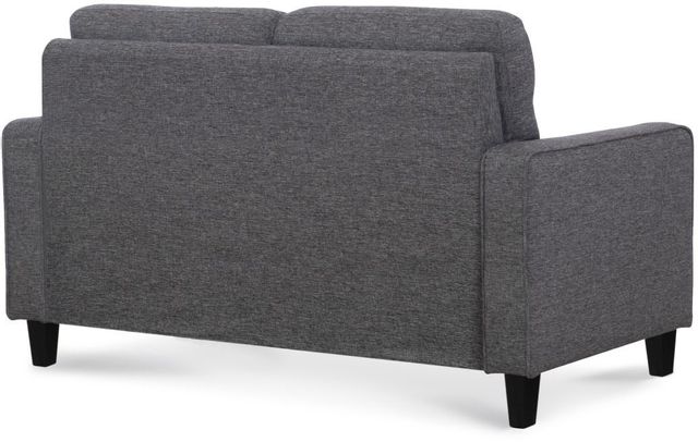 Home Furniture Outfitters Asher Gray Channeled Loveseat-2
