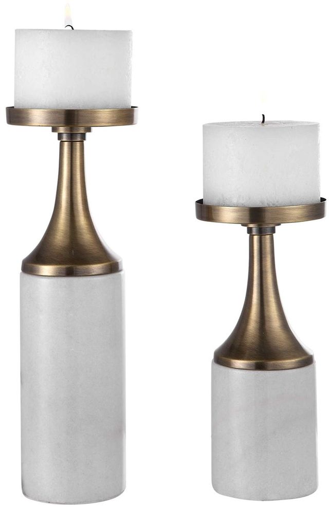 Uttermost® by Billy Moon Castiel 2-Piece Marble Candleholders-0