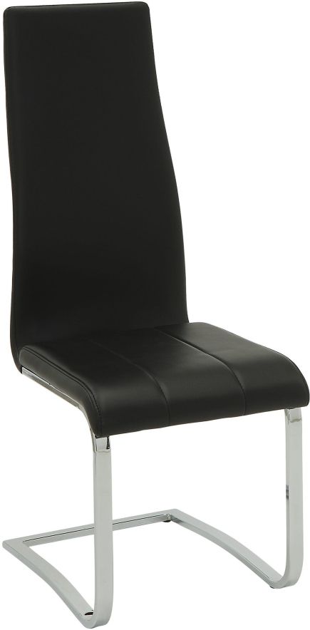 Coaster® Montclair 4-Piece Black/Chrome High Back Dining Chairs-1