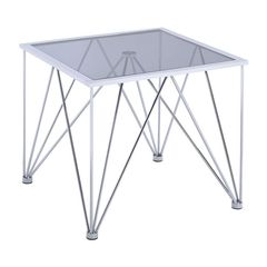 Elements Anne Glass End Table