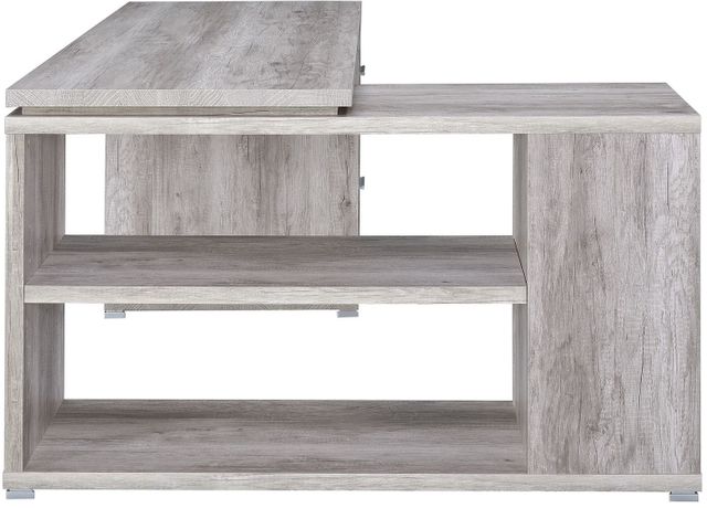 Coaster® Yvette Grey Driftwood L-Shape Office Desk 3