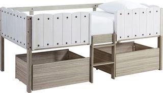 Signature Design by Ashley® Wrenalyn Two-Tone Twin Loft Bed with Under Bed Bin Storage