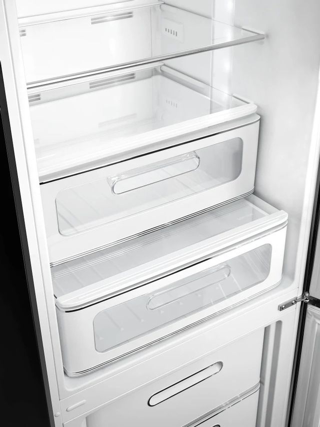 Smeg 50's Retro Style Aesthetic 11.7 Cu. Ft. Black Bottom Freezer Refrigerator 6
