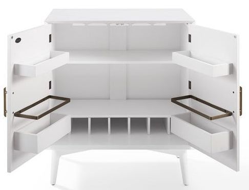 Crosley Furniture® Landon White Bar Cabinet-2