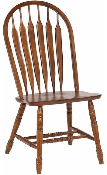 Tennessee Enterprises Inc. Colonial Windsor Bowback Burnished Walnut Side Chair