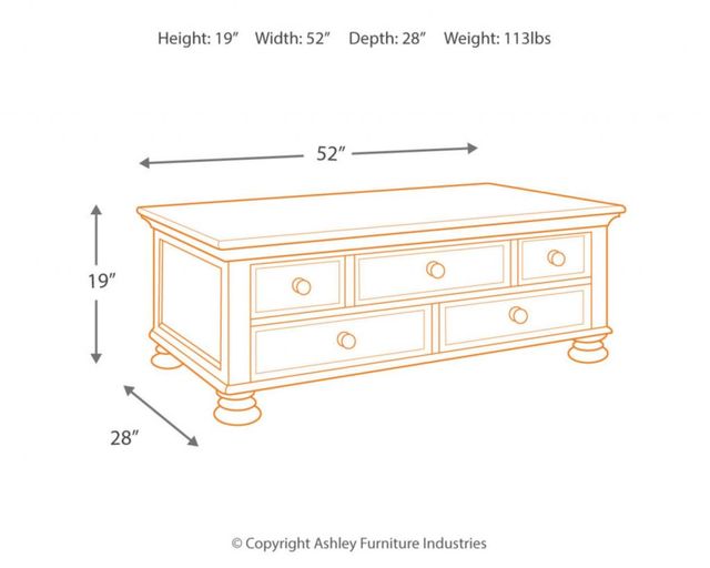 Signature Design by Ashley® Porter Rustic Brown Coffee Table 9