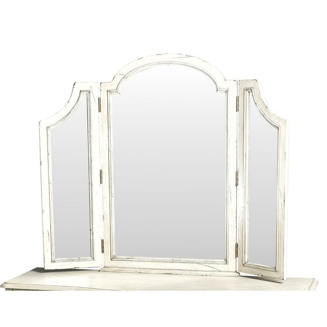Steve Silver Co. Highland Park Cathedral White Vanity Desk & Mirror-1