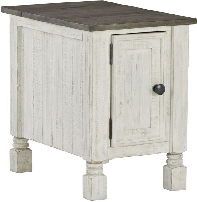 Signature Design by Ashley® Havalance White and Gray Chairside End Table