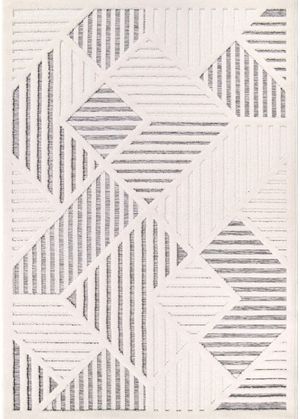 Orian Crochet Glass House Natural Gray 5'x8' Area Rug